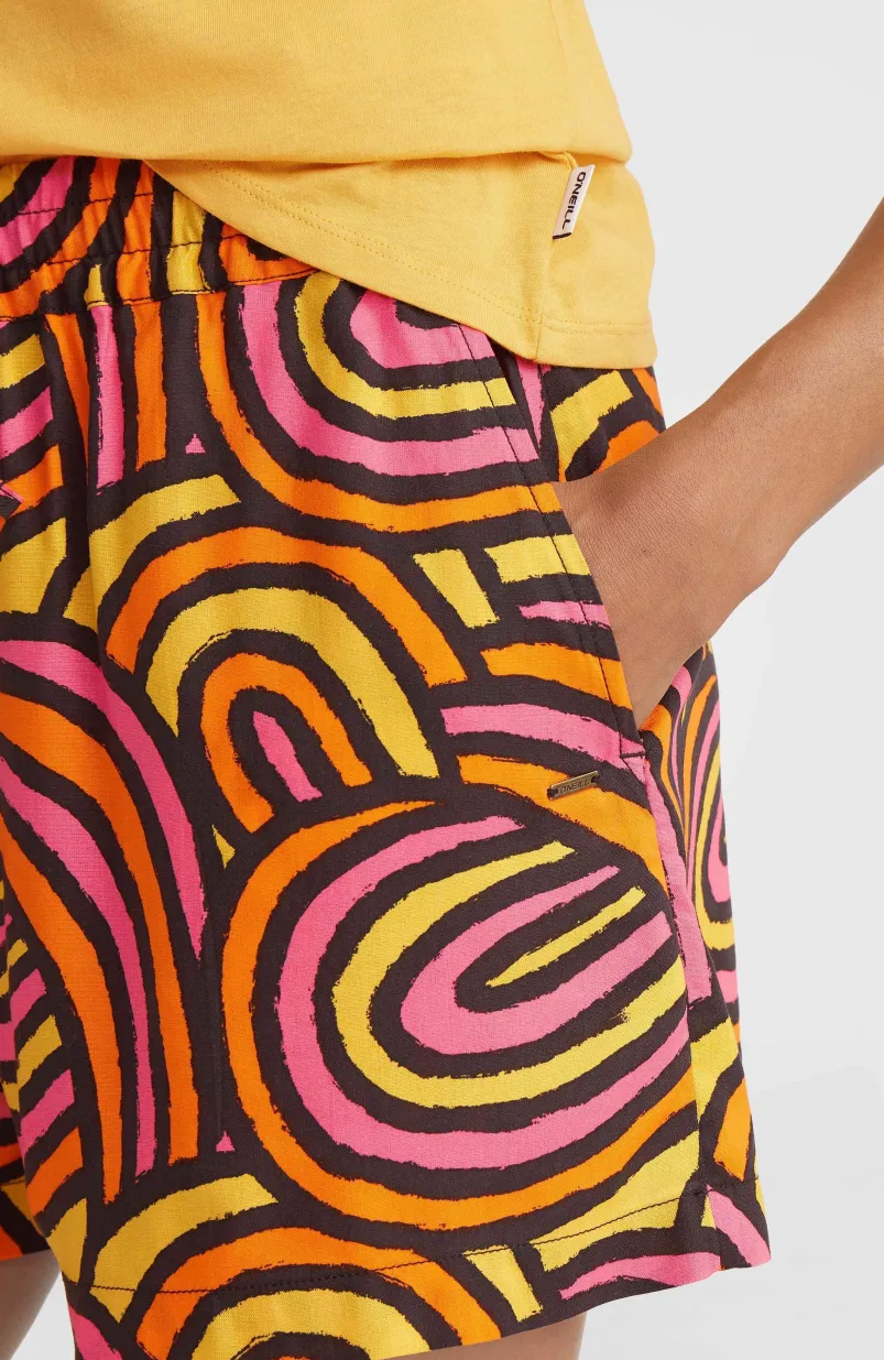 Amiri Beach Short | Orange Rainbow Stripe