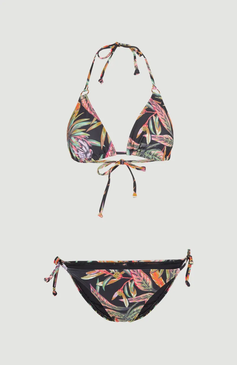 Bikini Capri - Bondey Triangle | Black Tropical Flower