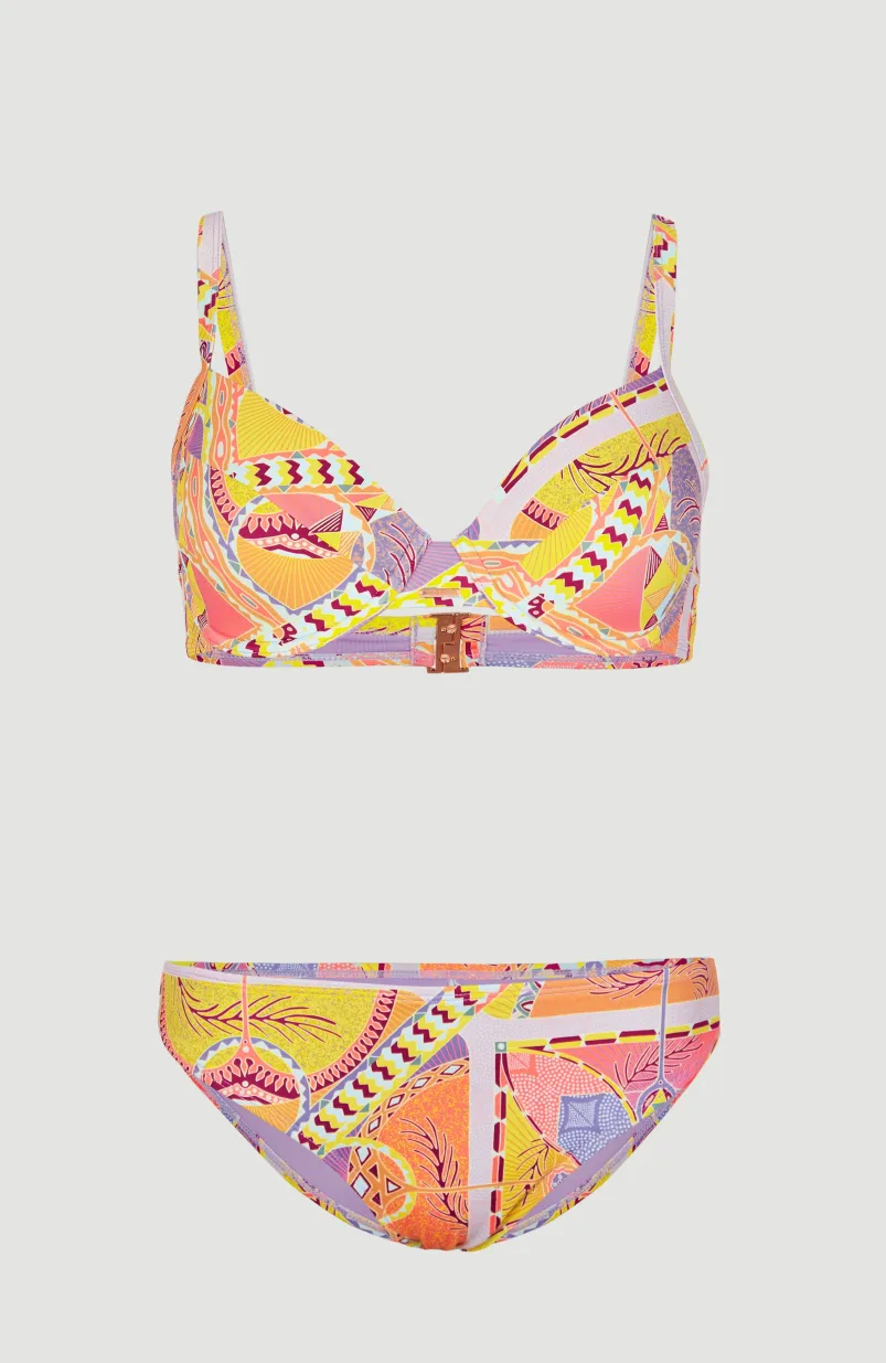 Bikini Julia Wb - Rita Moulded Wire | Yellow Scarf Print