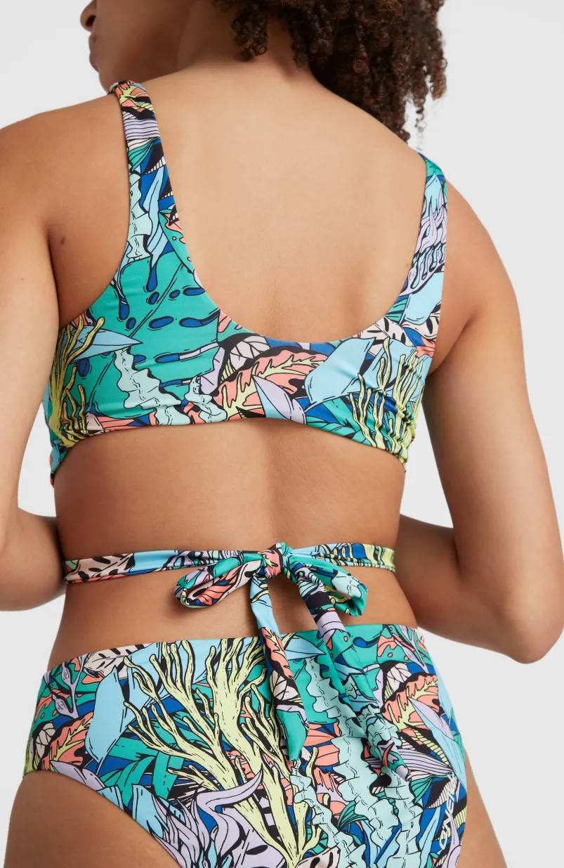 Bikini Sofie - Love Longline Triangle | Blue Comic Seaweed