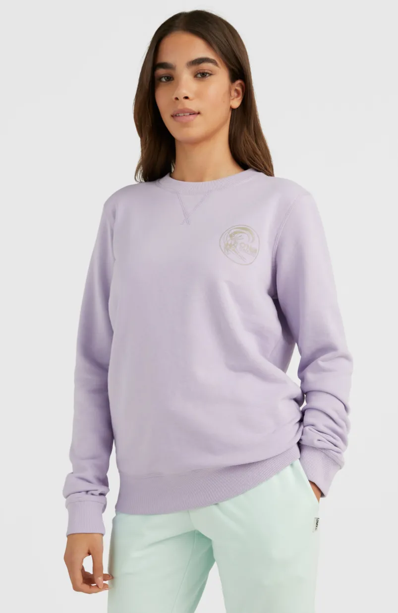 Circle Surfer Crew Sweatshirt | Purple Rose