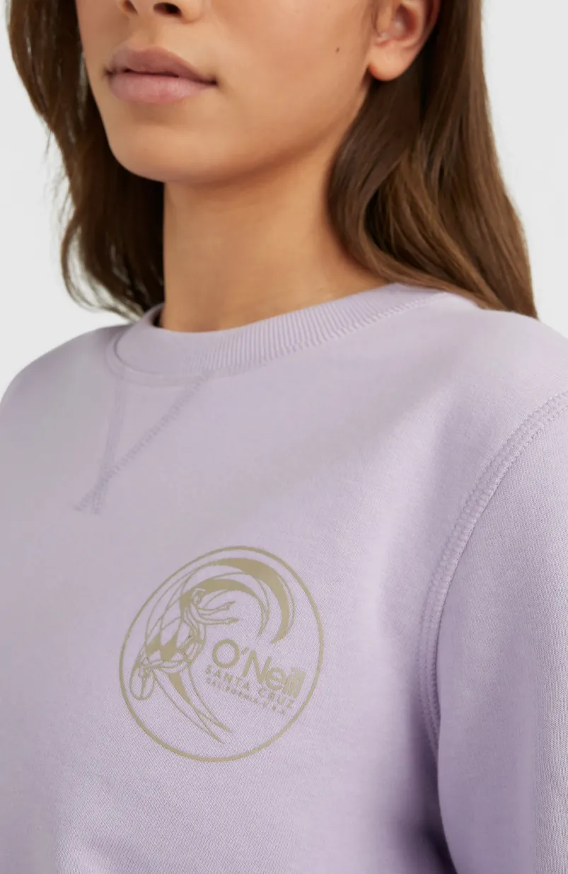 Circle Surfer Crew Sweatshirt | Purple Rose