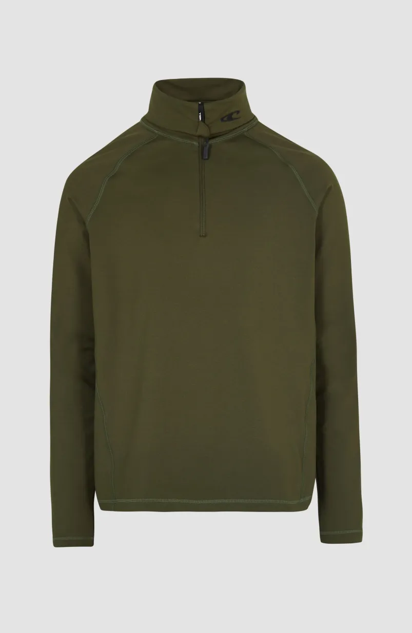 Clime Fleecetrui Met Halve Rits | Forest Night