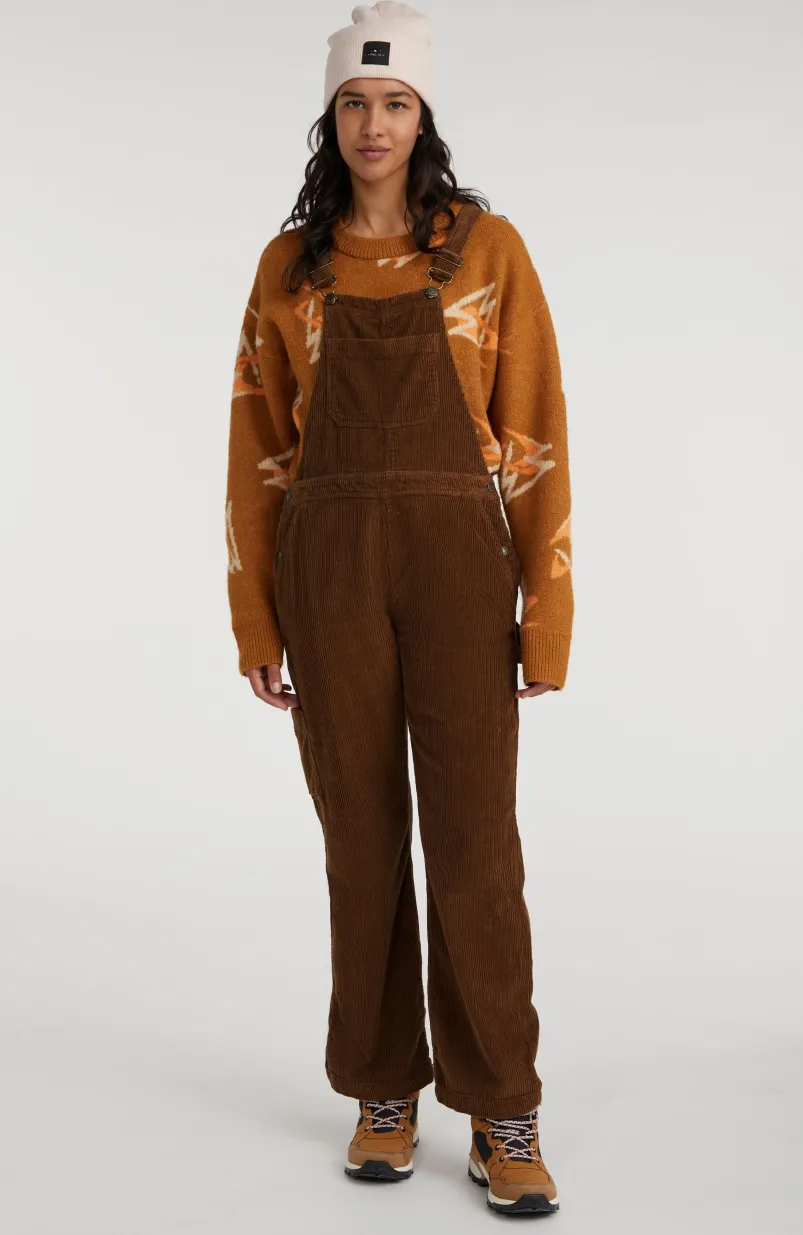CORD DUNGAREE | Melted Chocolate