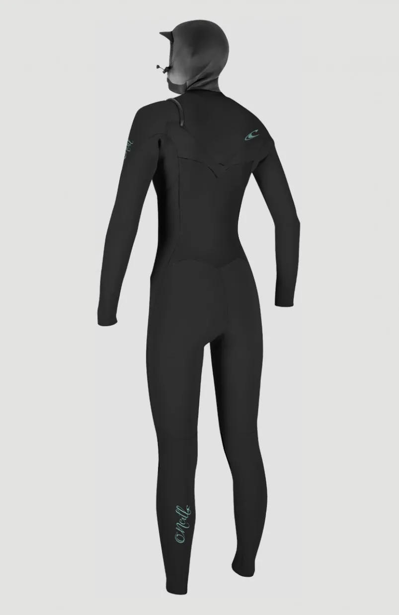 Epic 6/5/4mm Chest Zip Full Wetsuit With Hood | BLACK/BLACK