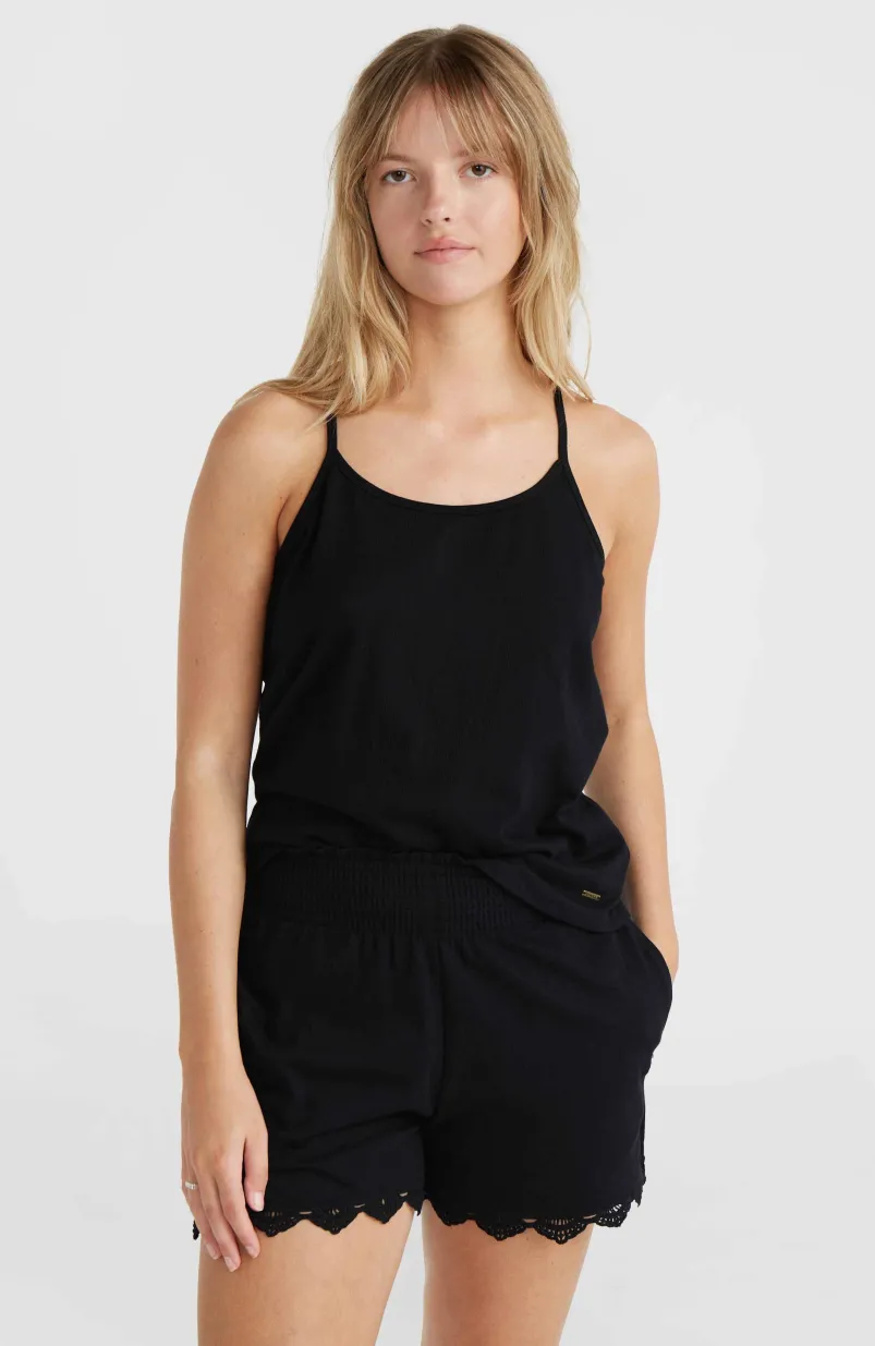 Essentials Ava Smocked Short | Black Out