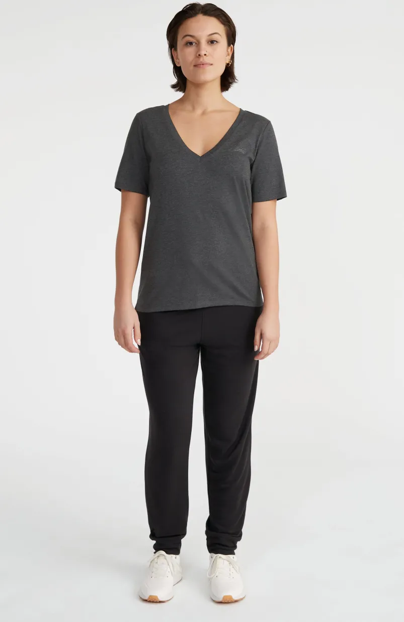 Essentials T-shirt Met V-hals | Black Out