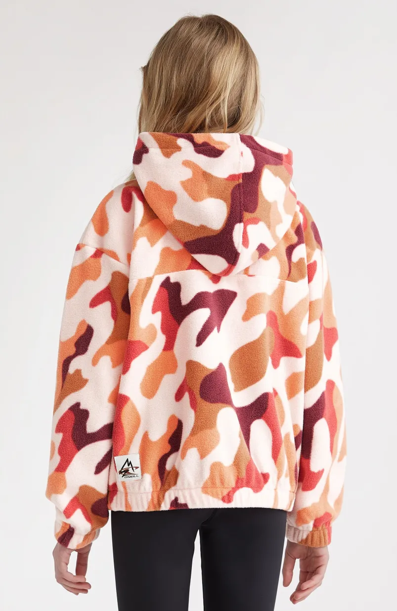 Hoodie Superfleece Met Halve Rits | Purple Hiker Camo