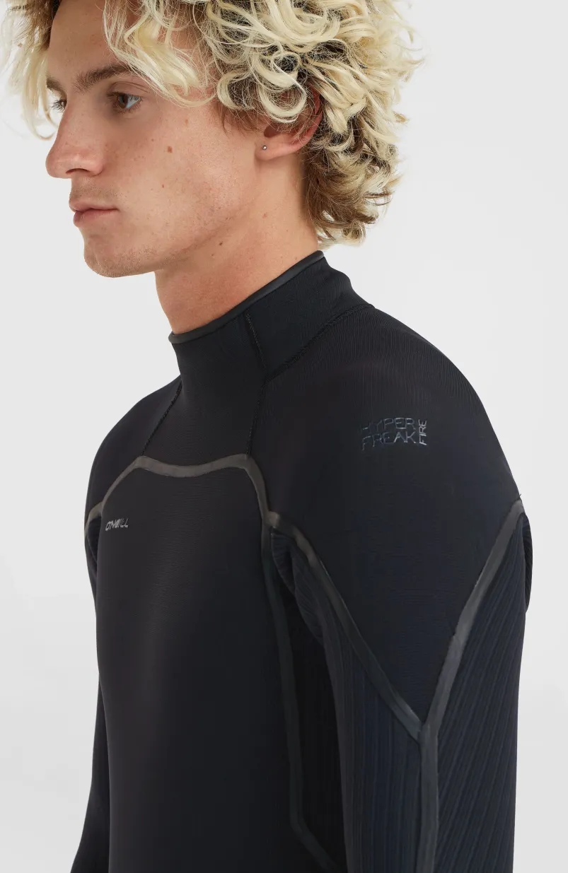 Hyperfreak Fire 4/3+mm Back Zip Full Wetsuit | BLACK/BLACK