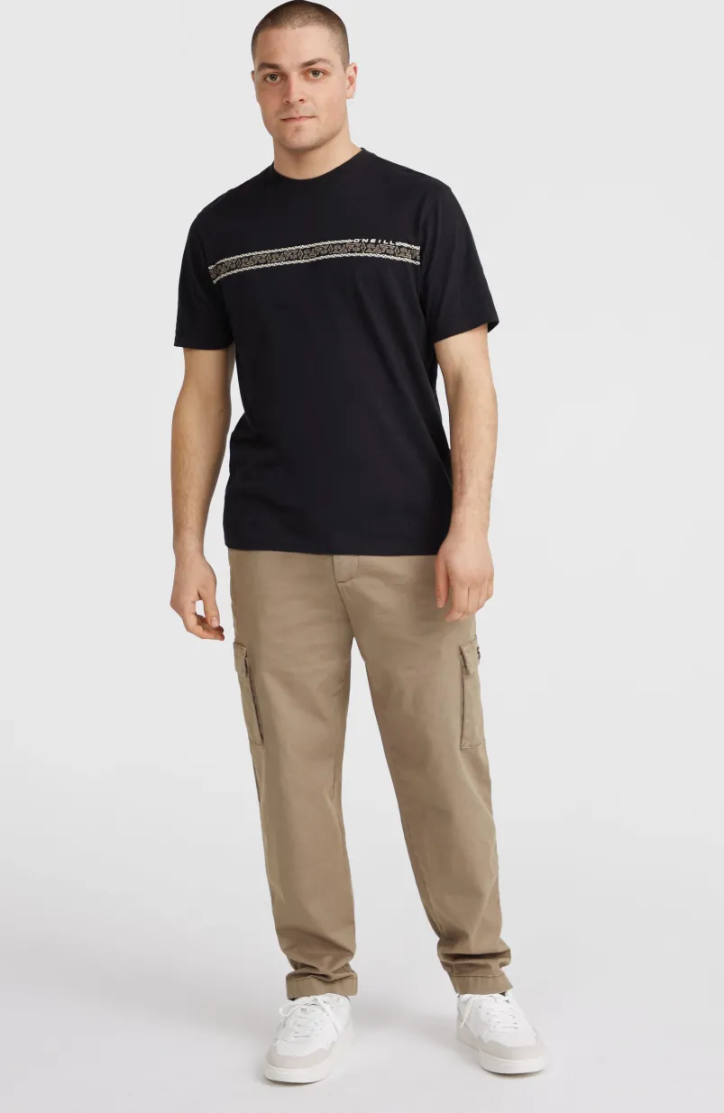 Ikat Stripe T-shirt | Black Out