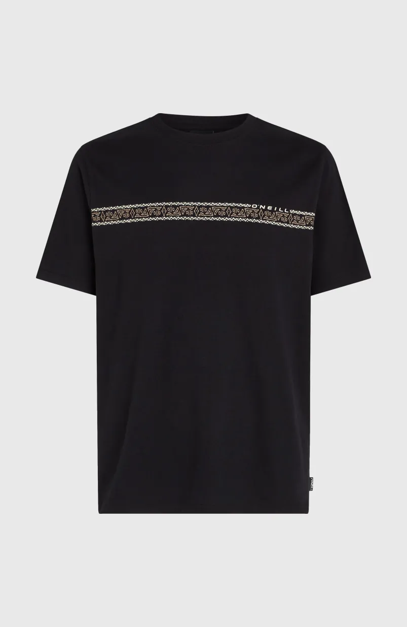 Ikat Stripe T-shirt | Black Out