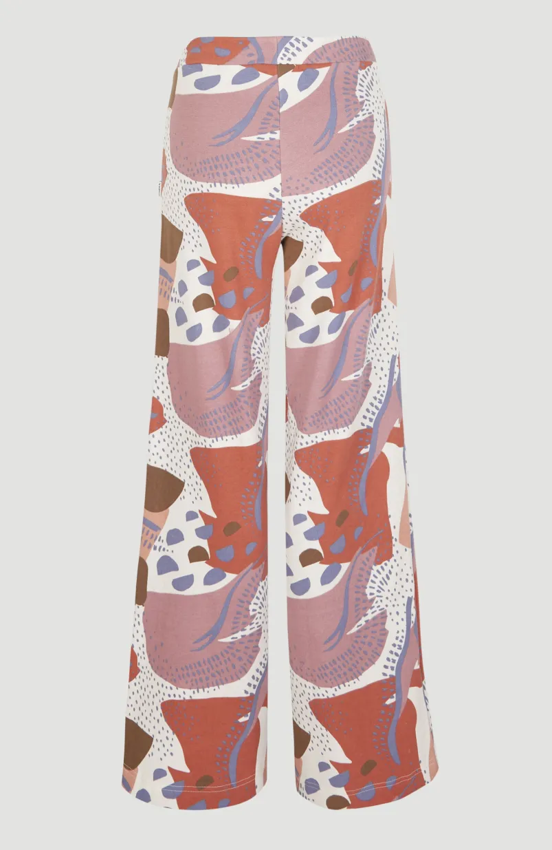 Joggingbroek Lulu Met Wijde Pijpen En Hoge Taille | Patchwork Print