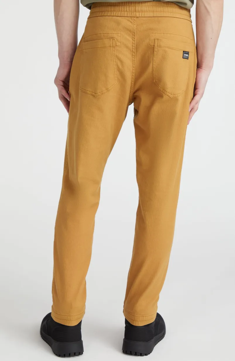 Joggingbroek Woven Chino | Rich Caramel