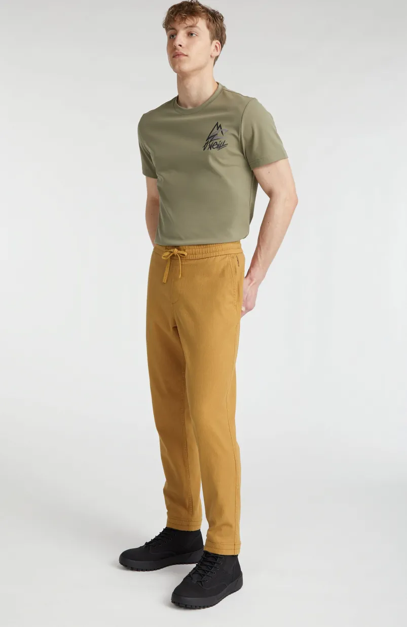 Joggingbroek Woven Chino | Rich Caramel