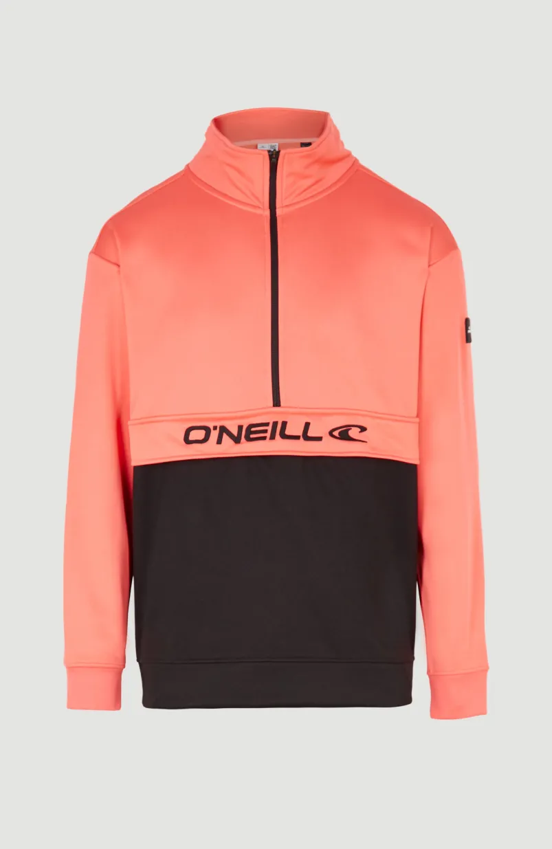 Rutile Solid Half Zip Anorak | Georgia Peach