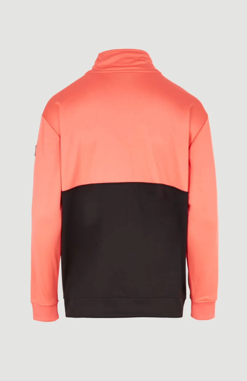 Rutile Solid Half Zip Anorak | Georgia Peach