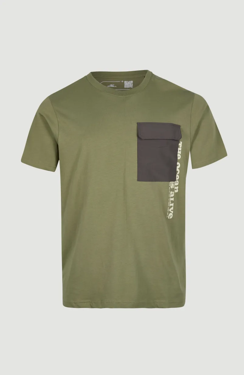 Stream T-shirt | Deep Lichen Green