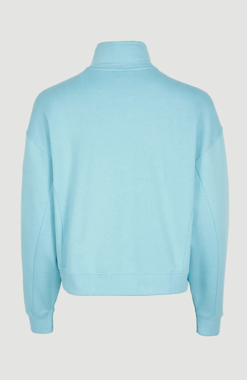 Sweater Cove Met Halve Rits | Blue Topaz