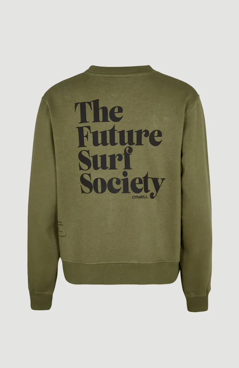 Sweater Future Surf Society Crew | Deep Lichen Green