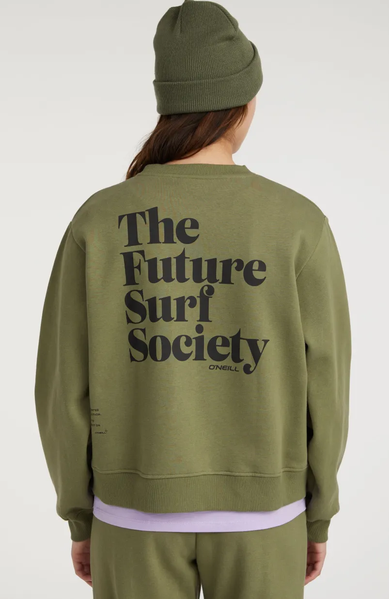 Sweater Future Surf Society Crew | Deep Lichen Green