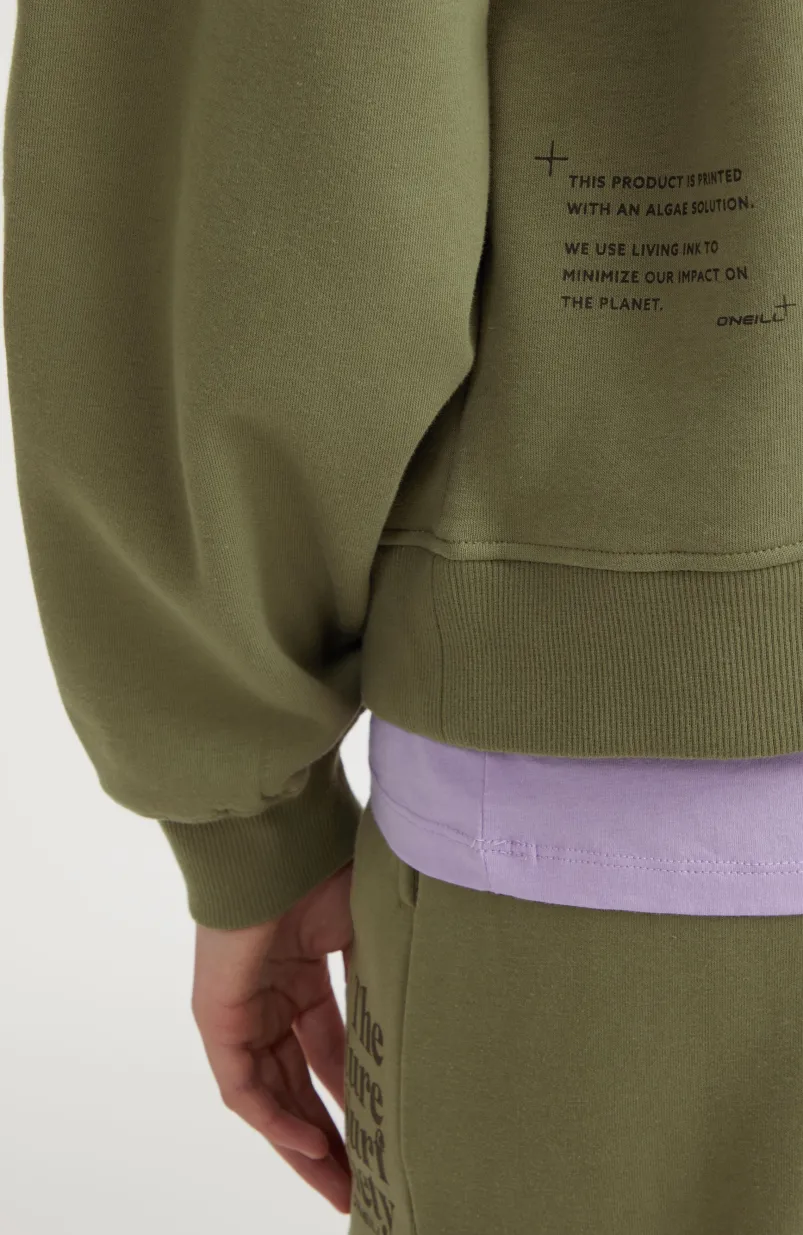 Sweater Future Surf Society Crew | Deep Lichen Green