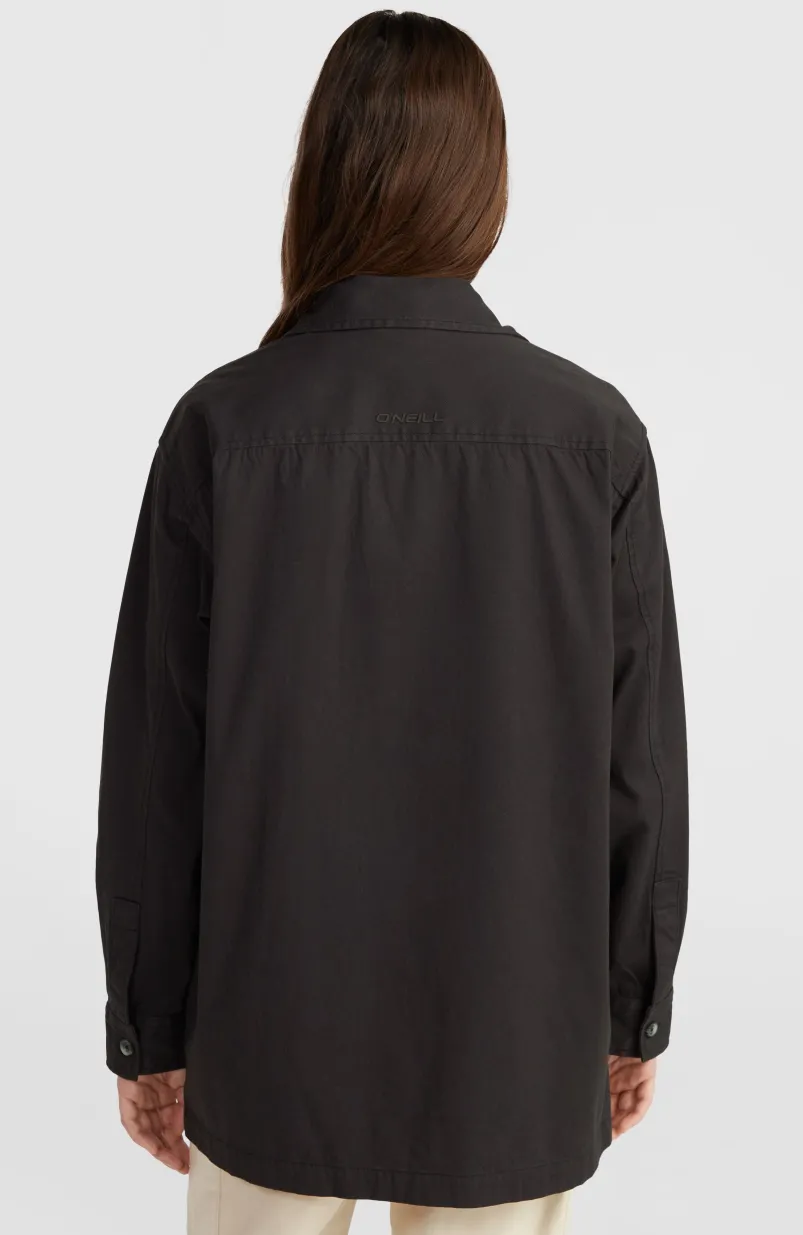 Twill Overshirt | Black Out