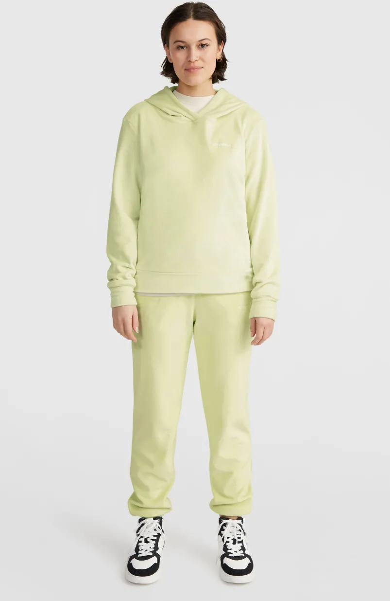 Velour Fleecehoodie | Lime Wash