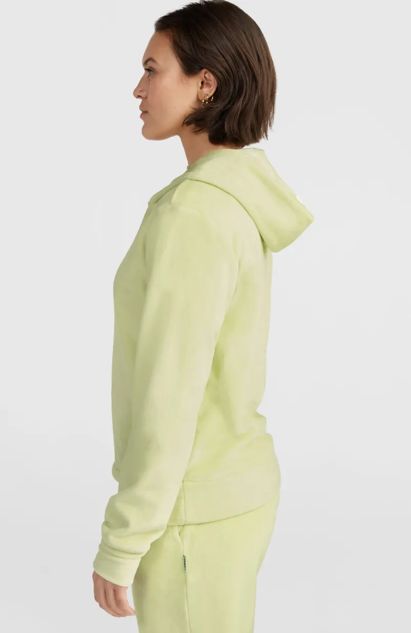 Velour Fleecehoodie | Lime Wash