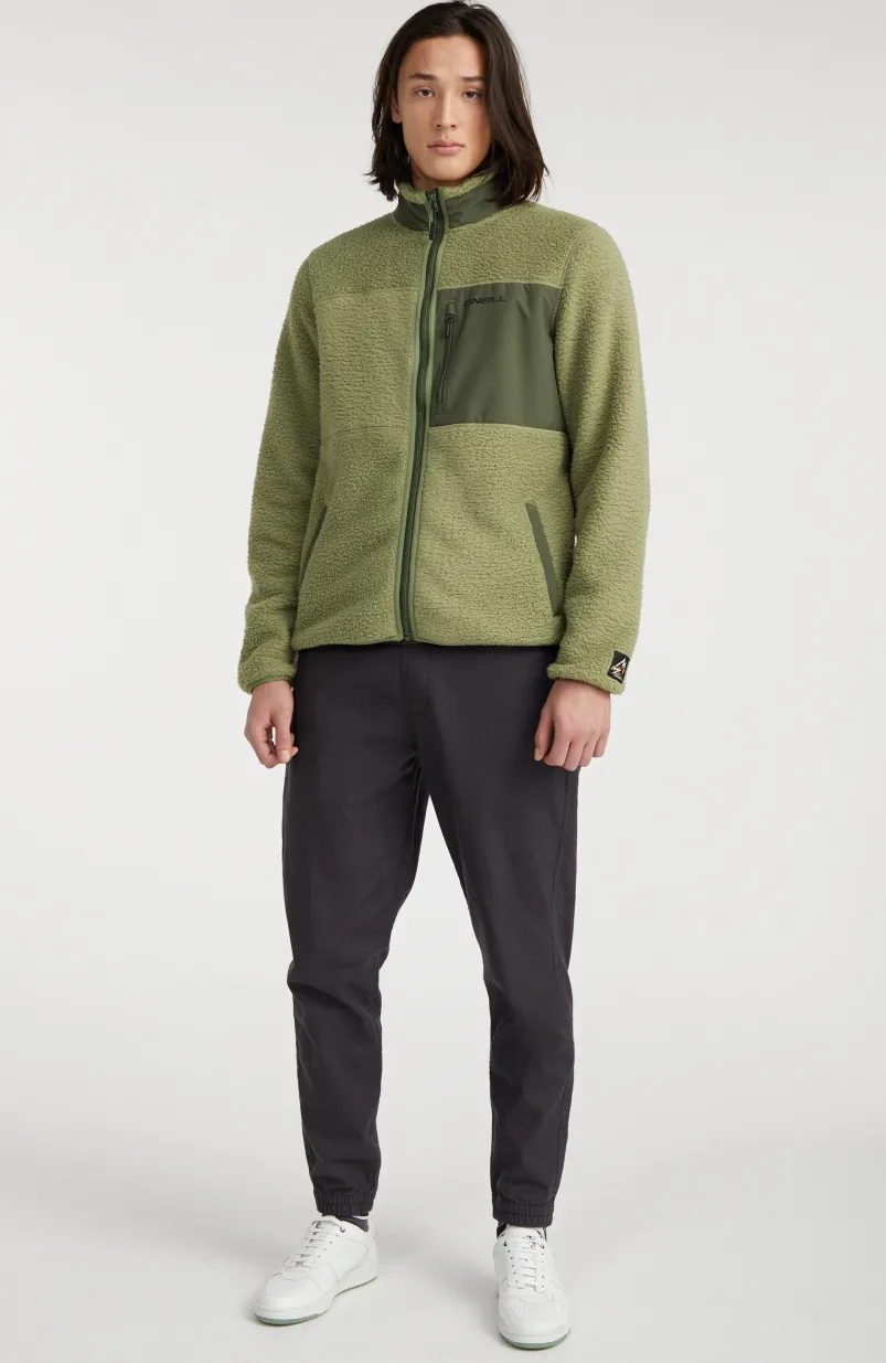 Vest High-Pile Fleece | Deep Lichen Green