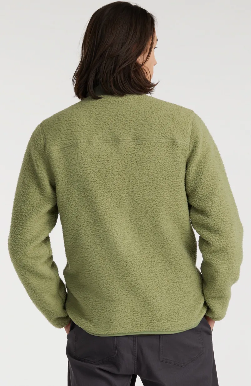 Vest High-Pile Fleece | Deep Lichen Green