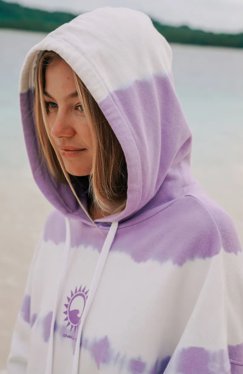 Women Of The Wave Hoodie | Purple Tie Dye