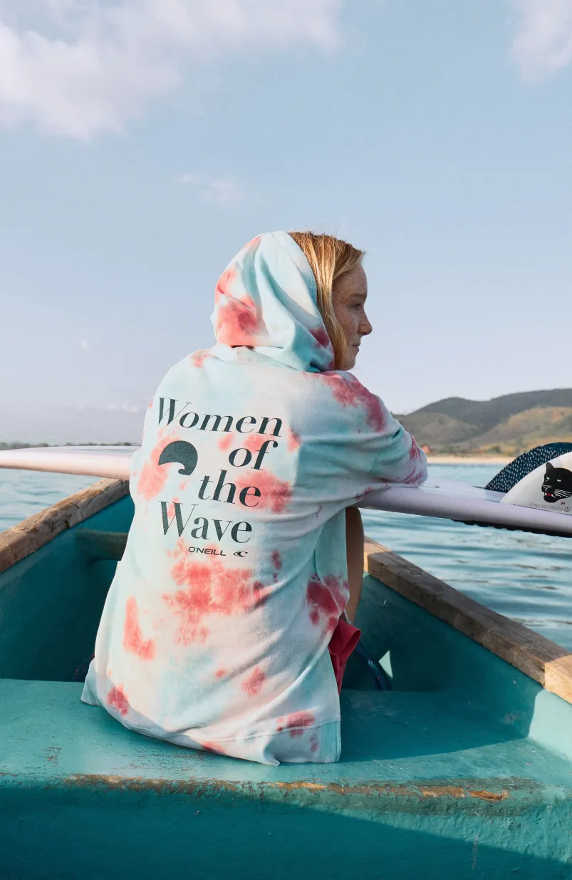 Women Of The Wave Hoodie | Pink Ice Cube Tie Dye
