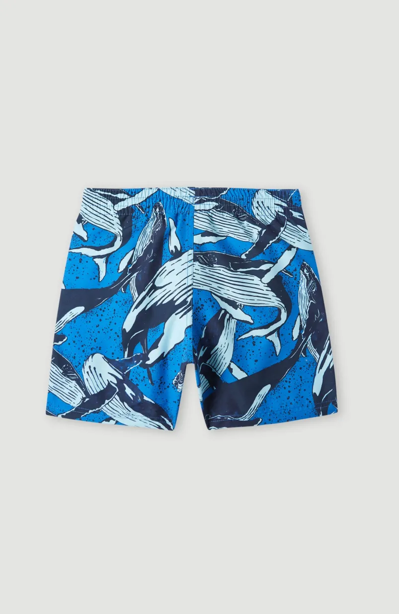 Zwemshort Cali Print 13'' | Blue Whales